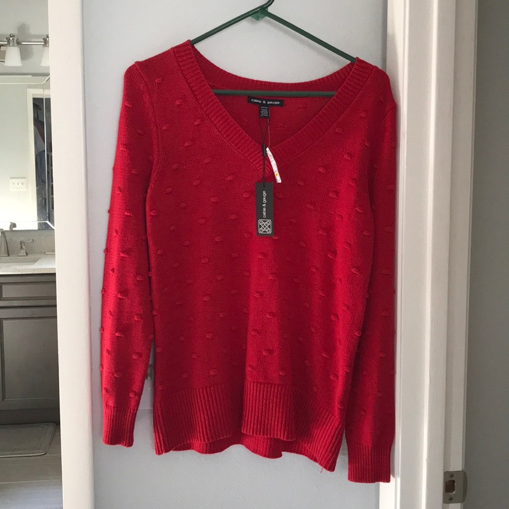 ❤️Red Cotton Sweater NWT
